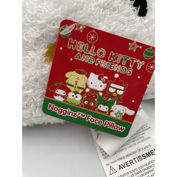 New Hello Kitty 2024 Polka Dot Bow Nogginz Face Plush Pillow - Picture 4 of 9